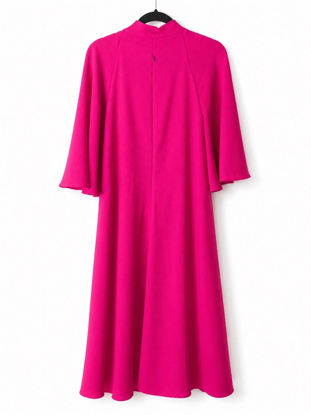 Black Halo ✨ Coralia A-line Dress| Prominent Tie-neck Detail| Vibrant Pink - Picture 7 of 14